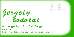 gergely bodolai business card